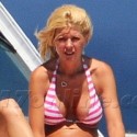Tara Reid Lounges On A Yacht In San Tropez