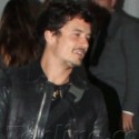 Orlando Bloom Leaves The Chateau Marmont On A Bike