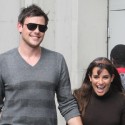 Lea Michele Cozies Up To Boyfriend Cory Monteith On Set