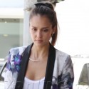 Jessica Alba Heads To A Business Meeting