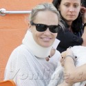 Kristin Chenoweth Sports A Neck Brace And A Smile