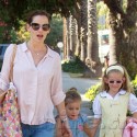 Jennifer Garner Takes A Walk With The Kids
