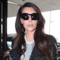 Kim Kardashian Wears Leather To LAX