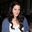 Lana Del Rey Lands At LAX With Her New Dark 'Do