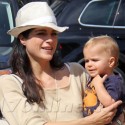 Selma Blair And Arthur Visit A Pumpkin Patch