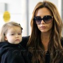 Victoria Beckham And Harper At JFK Airport