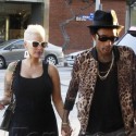 Wiz Khalifa And Amber Rose Grab An Early Dinner At Madeo
