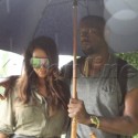 Kim Kardashian And Kanye West: Lovers In The Rain!