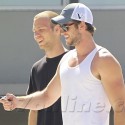 Liam Hemsworth Hits The Gym With A Pal