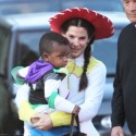 Sandra Bullock Takes Son Louis Trick Or Treating