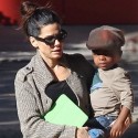 Sandra Bullock Steps Out With Little Louis