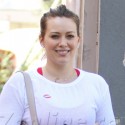 Hilary Duff Sports A Voting Sticker