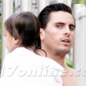 Scott Disick Swimming With Son Mason In Miami