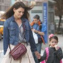 Katie Holmes Hangs Out With Suri After School