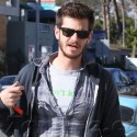 Andrew Garfield Goes Out And About In Venice