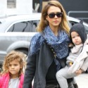 Jessica Alba Runs Errands With Her Little Girls