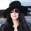 Cher Wears All Black At LAX