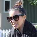 Kim Kardashian Shows Off Her Booty In Tight Black Pants