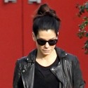 Sandra Bullock Takes Her Son Louis To School