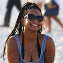 Christina Milian And Her Friends Have Fun At Miami Beach