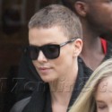 Charlize Theron Sports A Buzzed Head While Shopping