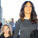 Salma Hayek And Valentina Arrive At L.A.X.