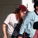 Kristen Stewart Keeps Off Her Injured Foot In Hollywood