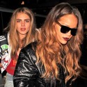 Rihanna And Cara Delevigne Party In London