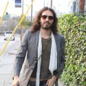 Russell Brand Heads To A Meeting