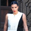 Kim Kardashian Sports Black And White Ensemble