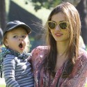 Miranda Kerr And Her Son Play In The Park