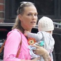 Molly Sims And Baby Brooks Run Errands