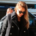 Jessica Alba Flies To New York For Her Book Tour