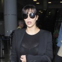 Kim Kardashian Lands At LAX