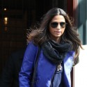 Camila Alves And Her Children Leave Their NYC Hotel