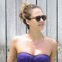 Jessica Alba Looks Pretty In A Purple Bikini