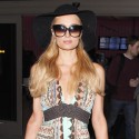 Paris Hilton Lands At LAX