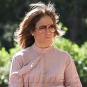 Jennifer Lopez Stops By CBS Studios In Burbank