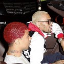 Chris Brown Parties With Pals At Greystone Manor
