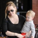 Hilary Duff Hangs On Tight To Her Growing Son