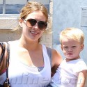 Hilary Duff Hits The Gym With Son Luca