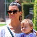 Kourtney Kardashian Brings Her Kids To A B-Day Bash