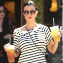 Kourtney Kardashian Is A Star In Stripes In Beverly Hills