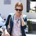 Jennifer Garner Talks On The Phone In Brentwood
