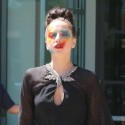 Lady Gaga's Goes Full Clown Make-Up For Ryan Seacrest Interview