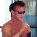 Shirtless Sean Penn Smokes A Cigarette
