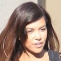 Kourtney Kardashian Looks Cute In A Striped Dress