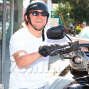 Charlie Hunnam Cruises Around Town On His Harley