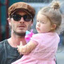 David Beckham And Harper Hit The Park