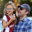 Ben Affleck Horses Around With Violet After Basketball Practice